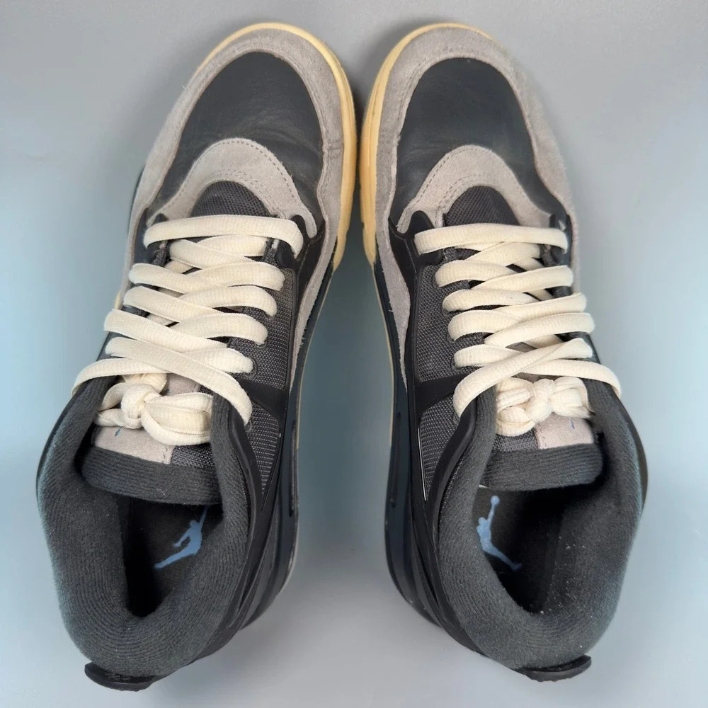 Nike Air Jordan 4 RM Mens 9.5 9 1/2 Iron Grey Black Bone Sneakers Low Top Shoes